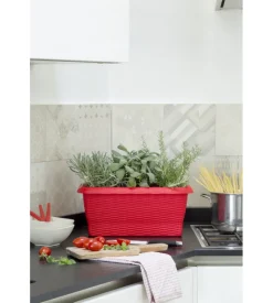 Fioriera paglia cm 50 rosso corallo