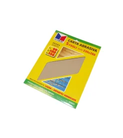 Fogli carta abrasiva per legno e superfici verniciate 5 pz.