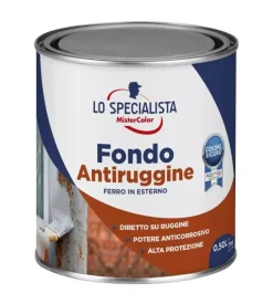 Fondo antiruggine solvente 0,5 lt. grigio