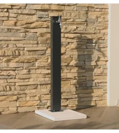 Fontana da giardino vedovella "york" nero, 11x8x82 cm - kam