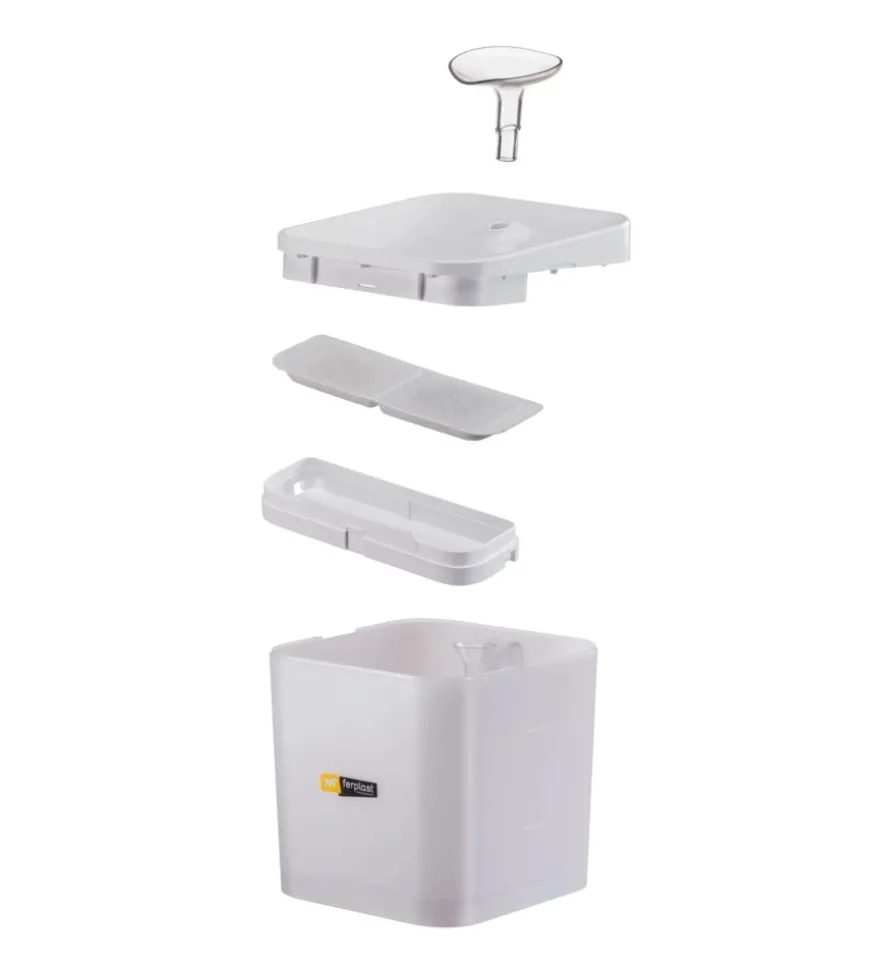 Fontana d'acqua per cani e gatti ferplast "ares" con indicatore led