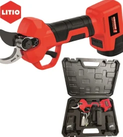 Forbice da potatura a batteria sandrigarden taglio 25 mm 2 batterie 16,8v 2ah