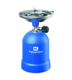 Fornello a gas da campeggio "ke2009" 1 bruciatore con cartuccia da 190 gr