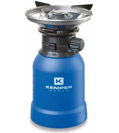 Fornello a gas da campeggio kemper con accensione piezoelettrica 1 bruciatore