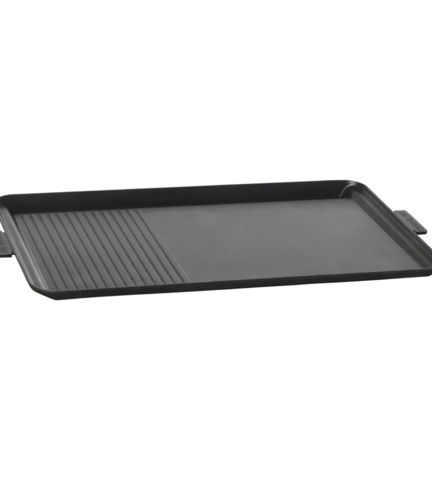 Fornello da campeggio a gas brunner "devil double grill" in alluminio 2 fuochi e piastra grill 67,9x28,6x12,5 cm