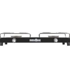 Fornello da campeggio a gas brunner "magma" in metallo 2 fuochi 43x27x8 cm