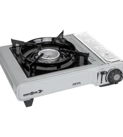Fornello da campeggio a gas brunner "devil" in acciaio inox 1 fuoco 37,2x28,6x12,5 cm