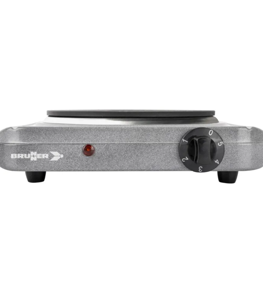 Fornello da campeggio elettrico brunner "hot point" in metallo 1 fuoco 29,5x27x7 cm