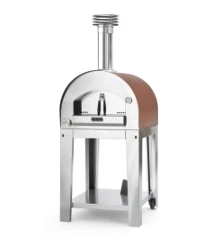 Forno pizza a gas con carrello fontana "margherita" colore rosso 2 pizze
