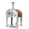Forno pizza a gas con carrello fontana "marinara" colore rosso 5 pizze