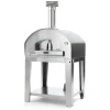 Forno pizza a gas con carrello fontana "mangiafuoco" colore antracite 4 pizze