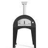 Forno pizza a legna con carrello fontana "capri" colore antracite 2 pizze