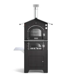 Forno pizza a legna fontana "gusto 80x54" colore antracite 2/3 pizze