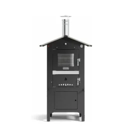 Forno pizza a legna fontana "people 80x45" colore antracite 2 pizze
