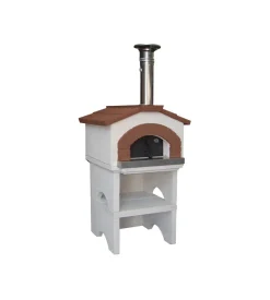 Forno pizza a legna in cemento linea vz "garden chef" 94x103x207 cm