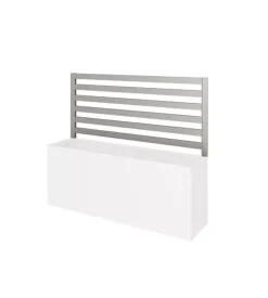 Frangivista per piante rampicanti fioriera biohort "belvedere midi 200" grigio quarzo metallizzato  91 cm