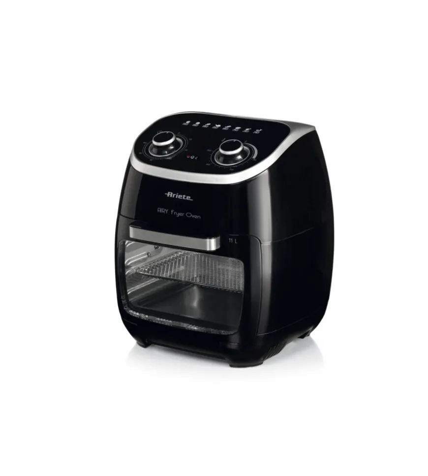 Friggitrice e forno ad aria calda "airy fryer oven" nera, 11 lt - ariete