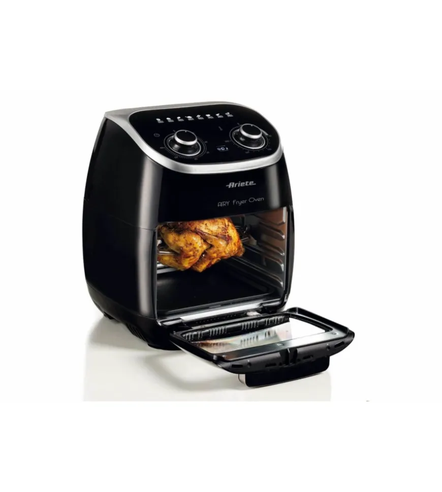 Friggitrice e forno ad aria calda "airy fryer oven" nera, 11 lt - ariete