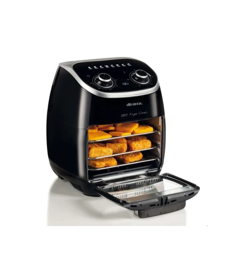 Friggitrice e forno ad aria calda "airy fryer oven" nera, 11 lt - ariete