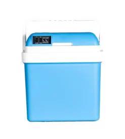 Frigo portatile elettrico da campeggio easy system blu con adattatore 24 lt