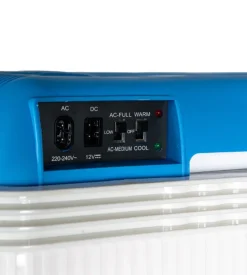 Frigo portatile elettrico da campeggio easy system blu con adattatore 24 lt