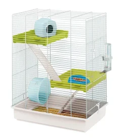Gabbia a tre piani per criceti hamster tris - ferplast
