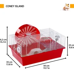 Gabbia coney island per criceti bianca - ferplast