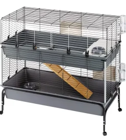 Gabbia per conigili a due piani "rabbit 120 double", 118x58x117 cm - ferplast