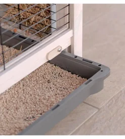 Gabbia per conigli in legno "cottage large", 129x70x104,5 cm - ferplast