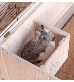 Gabbia per conigli in legno 