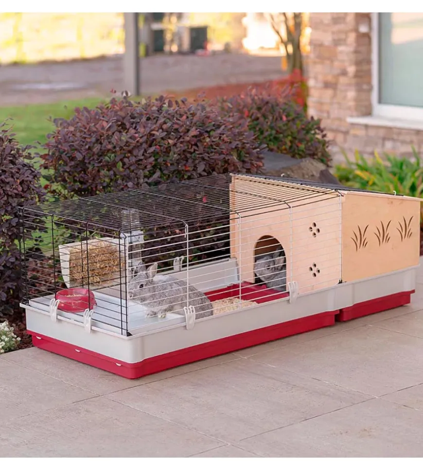 Gabbia per conigli "krolik 140 plus" 142x60x50 cm - ferplast