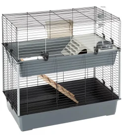 Gabbia per conigli "rabbit 100 double" a due piani, 99x51,5x92 cm - ferplast