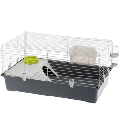 Gabbia per conigli "rabbit 100" grigio, 95x57xh46 cm  - ferplast