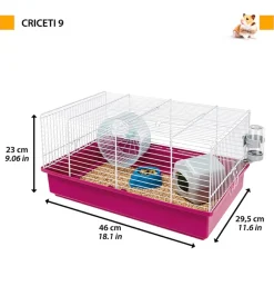Gabbia per criceti 9, 46x29,5x22,5 cm - ferplast