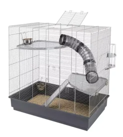 Gabbia per roditori "jenny" grigia zincata, 80 x 50 x h 79.5 cm - ferplast