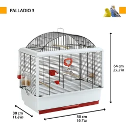 Gabbia per uccelli "palladio 3", 50x30x64 cm - ferplast