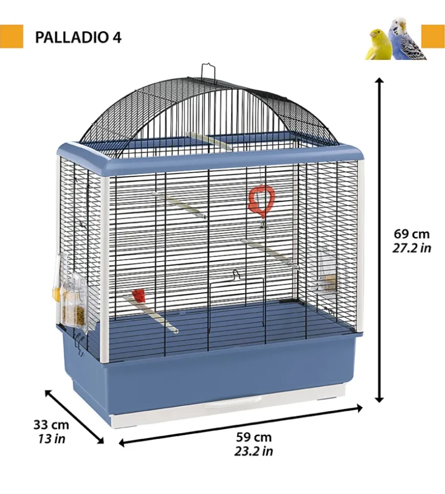Gabbia per uccelli "palladio 4", 59x33x69 cm - ferplast