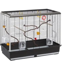 Gabbia per uccelli "piano 6" nera, 87x46,5x70 cm - ferplast