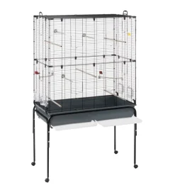 Gabbia per uccelli "planeta" nera, 99,5x53x171,5 cm - ferplast