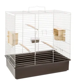 Gabbia zincata "sonia" grigia per calopsiti e parrocchetti - 61,5 x 40 x h 65 cm - ferplast