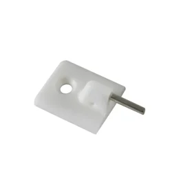 Ganci adesivi per bacchette tenda in plastica bianca 4 pz.