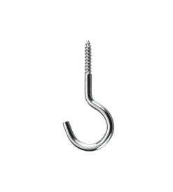 Ganci aperti in ferro zincato con filetto per legno 4,8x65 mm. 2 pz.