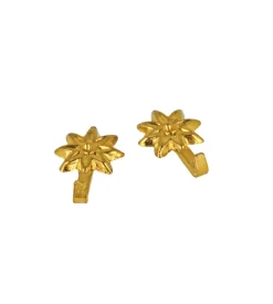 Ganci per quadri modello "fiore" 23 x 46 mm. finitura ottone lucido 5 pz.