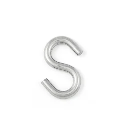 Gancio a s ø 3,8 mm. in acciaio zincato - 15 pz.