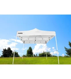 Gazebo da campeggio brunner "zebo enjoy 2.0" in acciaio e poliestere bianco 3x6 m