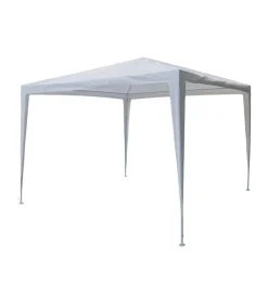 Gazebo da esterno eurogarden in acciaio bianco 3x3 m