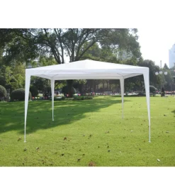 Gazebo da esterno eurogarden in acciaio bianco 3x3 m