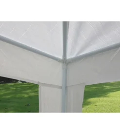 Gazebo da esterno eurogarden in acciaio bianco 3x3 m