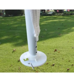 Gazebo da esterno eurogarden in acciaio bianco 3x3 m