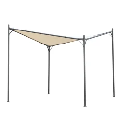 Gazebo da esterno eurogarden "miami" in acciaio ecrù 3x3 m